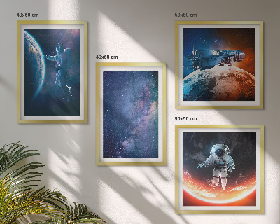 Dekoratívna sada obrazov Hviezdy vesmírnych astronautov