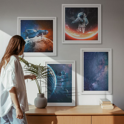 Dekoratívna sada obrazov Hviezdy vesmírnych astronautov