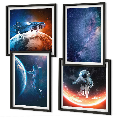 Dekoratívna sada obrazov Hviezdy vesmírnych astronautov