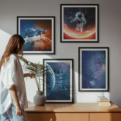 Dekoratívna sada obrazov Hviezdy vesmírnych astronautov