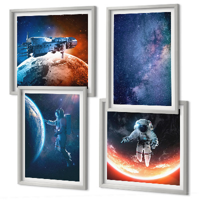 Dekoratívna sada obrazov Hviezdy vesmírnych astronautov