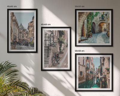 Zarámovaný set obrazov Vodná architektúra benátskych ulíc