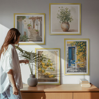 Dekoratívna sada obrazov Architektúra mesta Lemons