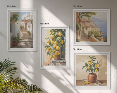Dekoratívna sada obrazov Výhľad na more z Lemon Streets