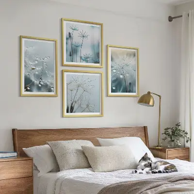 Kvapky rosy na púpavách zarámovaný set obrazov