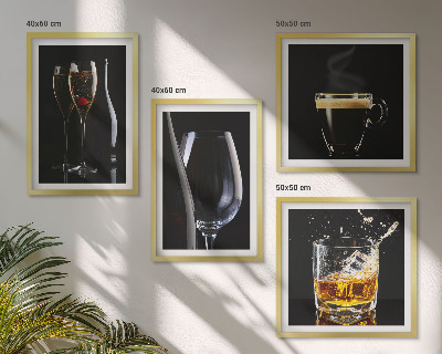 Dekoratívna sada obrazov Whisky víno šampanské káva alkohol