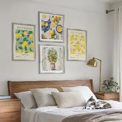Zarámovaný set obrazov Citrusové ovocie Taliansko zarámovaný set obrazov s motívom talianskeho citrusového ovocia