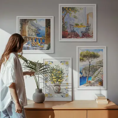 Obrazy s motívom citrónovníka zarámovaný set