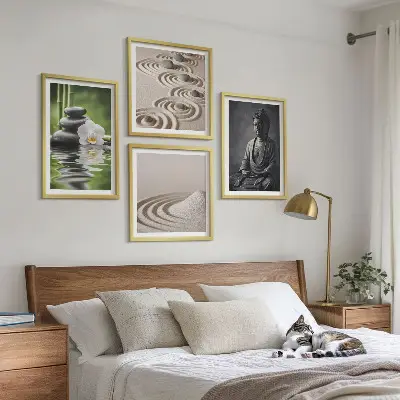 Zarámovaný obraz Relaxujúci Budha na pláži sada obrazov