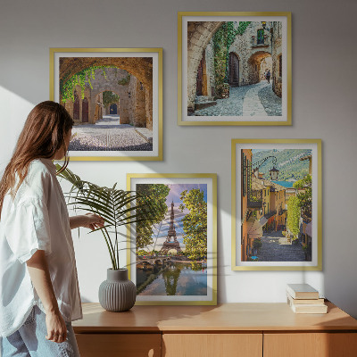 Dekoratívna sada obrazov Architektúra Eiffelových ulíc