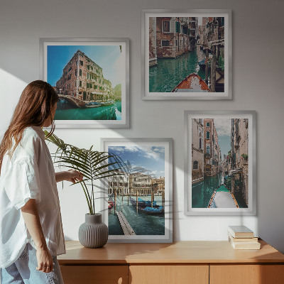 Dekoratívna sada obrazov Architektúra benátskych kanálov