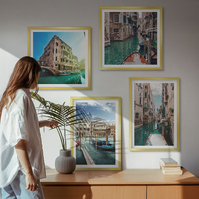 Dekoratívna sada obrazov Architektúra benátskych kanálov