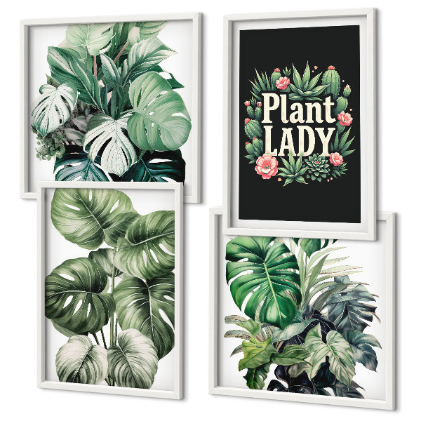Dekoratívna sada obrazov Tropické rastliny Plant Lady