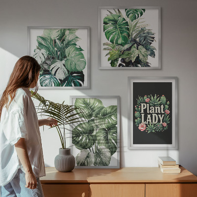 Dekoratívna sada obrazov Tropické rastliny Plant Lady