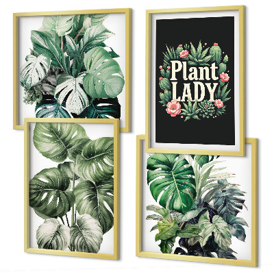 Dekoratívna sada obrazov Tropické rastliny Plant Lady