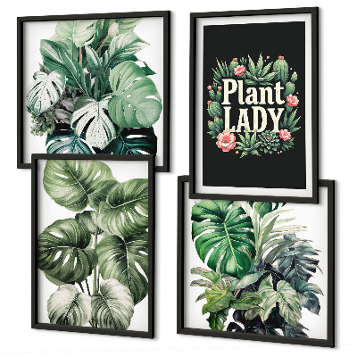 Dekoratívna sada obrazov Tropické rastliny Plant Lady