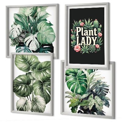 Dekoratívna sada obrazov Tropické rastliny Plant Lady