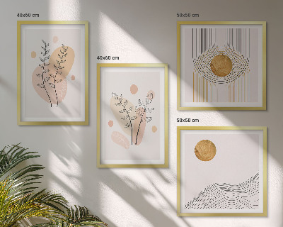 Dekoratívna sada obrazov Minimalistické kresby rastlín