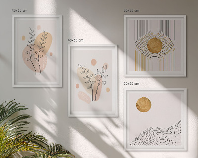 Dekoratívna sada obrazov Minimalistické kresby rastlín
