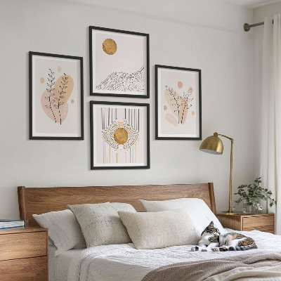 Dekoratívna sada obrazov Minimalistické kresby rastlín
