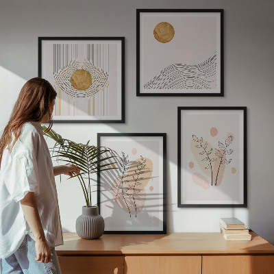 Dekoratívna sada obrazov Minimalistické kresby rastlín