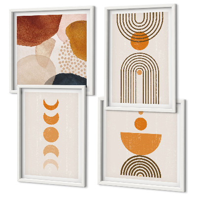 Zarámovaný set obrazov Boho minimalistické dekorácie