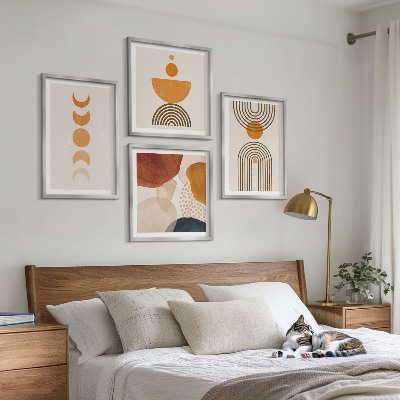Zarámovaný set obrazov Boho minimalistické dekorácie