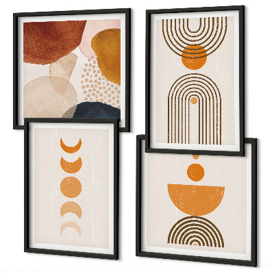 Zarámovaný set obrazov Boho minimalistické dekorácie