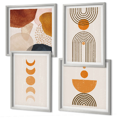 Zarámovaný set obrazov Boho minimalistické dekorácie