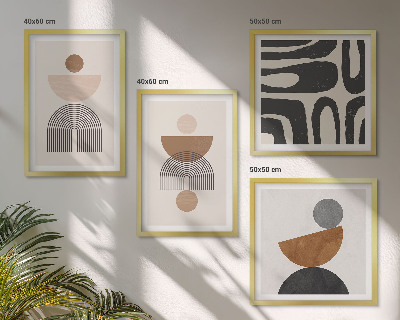 Dekoratívna sada obrazov Abstraktný boho dizajn