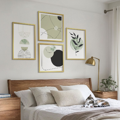 Dekoratívna sada obrazov Abstraktné rastlinné motívy