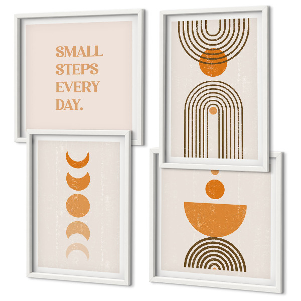 Dekoratívna sada obrazov Minimalistické boho vzory