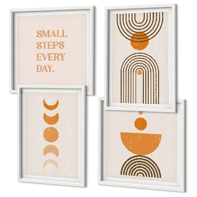 Dekoratívna sada obrazov Minimalistické boho vzory