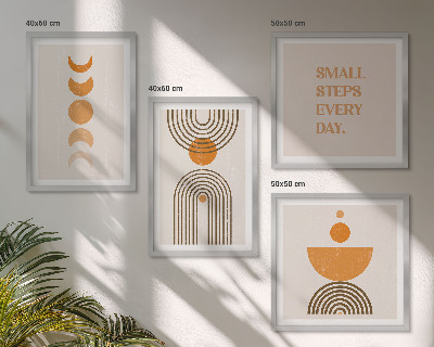 Dekoratívna sada obrazov Minimalistické boho vzory