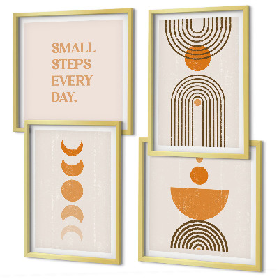 Dekoratívna sada obrazov Minimalistické boho vzory
