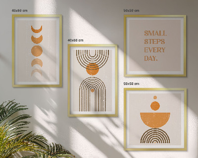 Dekoratívna sada obrazov Minimalistické boho vzory