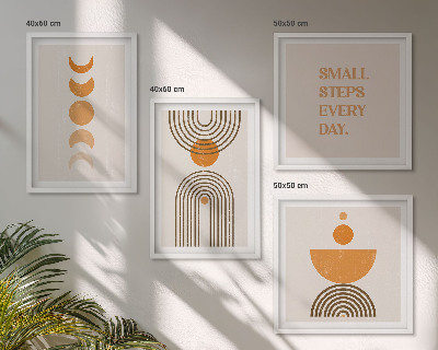 Dekoratívna sada obrazov Minimalistické boho vzory