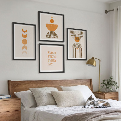 Dekoratívna sada obrazov Minimalistické boho vzory