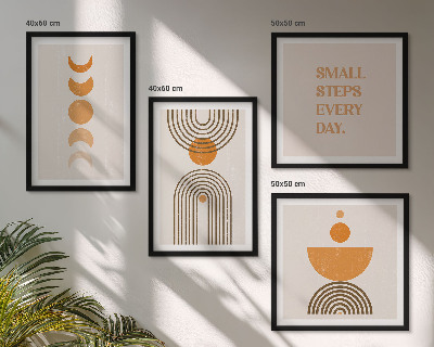 Dekoratívna sada obrazov Minimalistické boho vzory