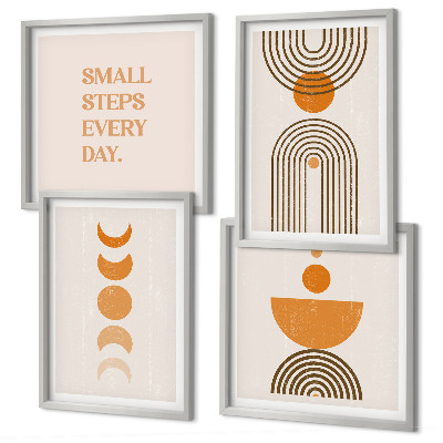 Dekoratívna sada obrazov Minimalistické boho vzory