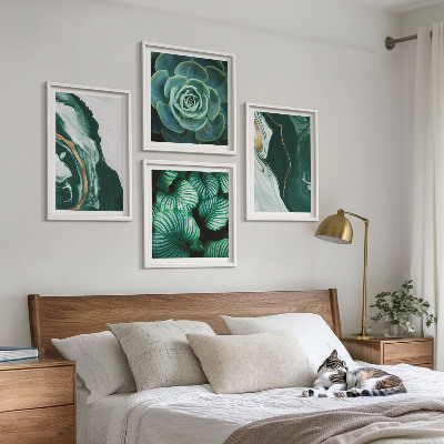 Dekoratívna sada obrazov Abstraktné vzory sukulentných listov