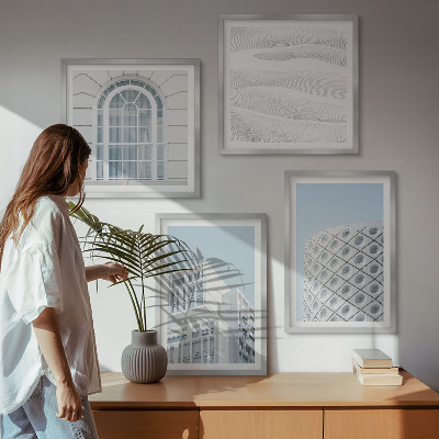 Dekoratívna sada obrazov Geometria modernej architektúry