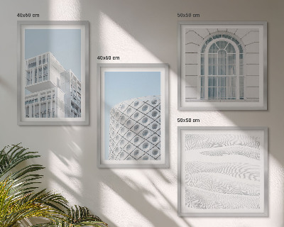 Dekoratívna sada obrazov Geometria modernej architektúry