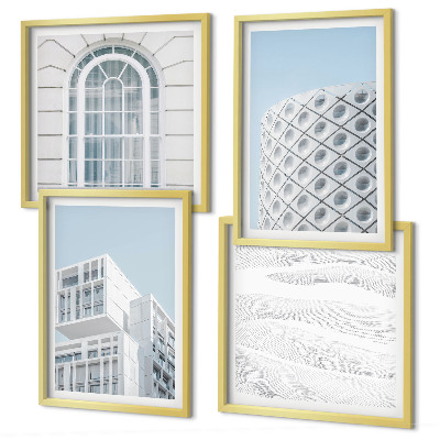 Dekoratívna sada obrazov Geometria modernej architektúry