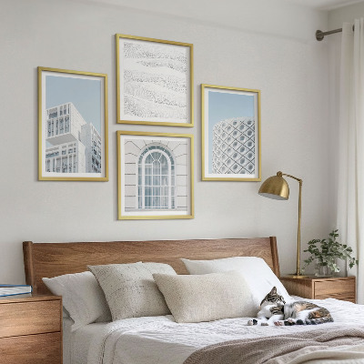 Dekoratívna sada obrazov Geometria modernej architektúry