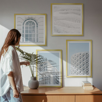 Dekoratívna sada obrazov Geometria modernej architektúry