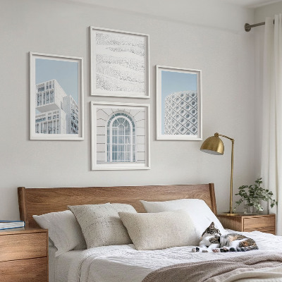 Dekoratívna sada obrazov Geometria modernej architektúry