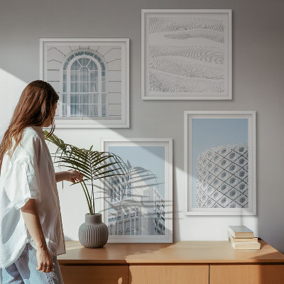 Dekoratívna sada obrazov Geometria modernej architektúry