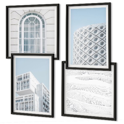 Dekoratívna sada obrazov Geometria modernej architektúry