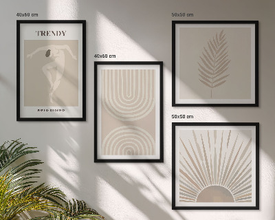 Zarámovaný set obrazov Pastelové boho abstraktné plagáty
